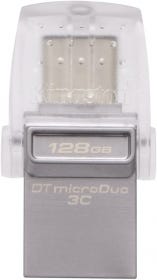 128GB DT microDuo 3C, USB 3.0/3.1 + Type-C flash drive