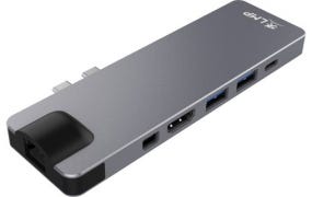 LMP USB-C Compact Dock 4K 8Port, HDMI, Mini-DP 4K@60Hz, Ethernet, 2xUSB 3.0 (1x 1.5A Power), SD/microSD, USB-C (PD&Data) silver