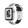 Apple Watch Nike SE GPS + Cellular, 40mm Silver Aluminium Case with Pure Platinum/Black Nike Sport Band - Regular
