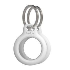 Belkin Secure Holder for Apple AirTag with Keyring 2-Pack-black and white
