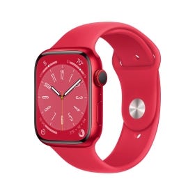 Apple Watch Series 8 GPS + Cellular 45mm (PRODUCT)RED Aluminium Case with (PRODUCT)RED Sport Band - Regular