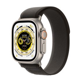 Apple Watch Ultra GPS + Cellular, 49mm Titanium Case with Black/Gray Trail Loop - S/M