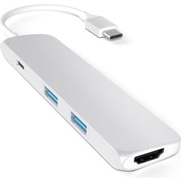 USB-C zu HDMI, 2x USB 3.0 + USB-C Adapter, silber, Satechi