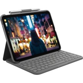 LOGITECH Slim Folio for iPad 10th gen - GREY - (CH) - CENTRAL