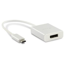 LMP USB-C to DisplayPort adapter, USB 3.1 (m) to DisplayPort (f), aluminum, silver