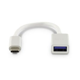 LMP USB-C (m) to USB A (f) adapter, 5G/3A, aluminum housing, 15 cm, silver