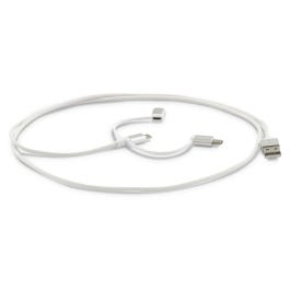 Câble LMP 3 en 1, Lightning/USB-C/Micro USB, blanc, 1 m. (16121)