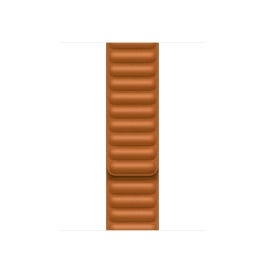 41mm Golden Brown Leather Link - S/M