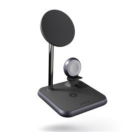 4 in 1 Magnetic + Watch Wireless Charger Magnetic 7.5W, 5W Watch, 18W USB-C, 5W QI  inkl. LadegerÃ¤t