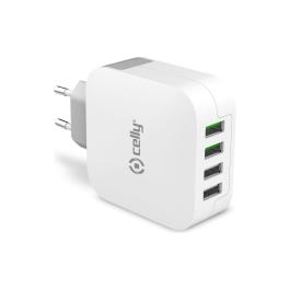 Celly Turbo Charge USB, 4-Port, 4.8A