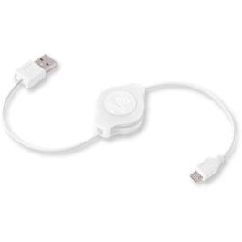 Retrak  PremierSeries - câble lightning retractable, charge & sync, blanc