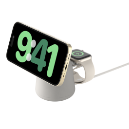 Belkin Boost Charge Pro 2-in-1 Wireless Charging Dock with MagSafe - sand
