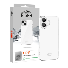 Apple iPhone 16 Plus  flexibles TPU-Case  Eiger Grip Case clear