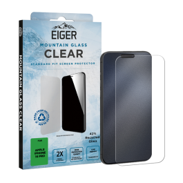 Apple iPhone 16 Pro  Display-Glas Standard Fit  Eiger Mountain Glass Clear