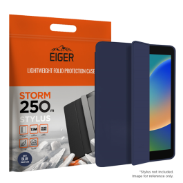 Apple iPad 10.2 (2019)/(2020)/(2021)  Folio-Case mit Stylus-Halterung schwarz  Eiger Storm 250m Stylus Case Navy
