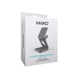 MAKO faltbares Wireless Charging Pad 3 in 1 Charging for iPhone & Apple Watch & AirPods