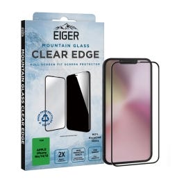 Apple iPhone 16e / 14 / 13 Display-Glas Full Screen Fit Eiger Mountain Glass Clear Edge