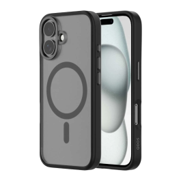 QDOS iPhone 16 HYBRID SOFT with SNAP Black