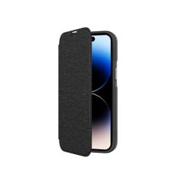 Hybrid Fold Snap iPhone 14 Pro Max Recycled TPU bumper and polycarbonate back Black and transparent