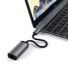 Satechi Adapatateur USB-C vers Ethernet, support 1000 Mbps, boîtier élégant en aluminium