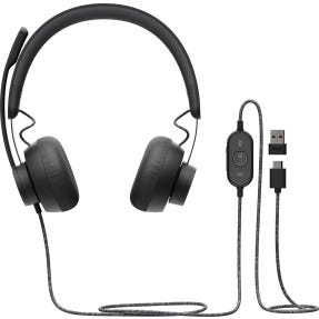 LOGITECH Zone Wired MSFT Teams Headset on-ear wired USB-C graphite Certified for Microsoft Teams