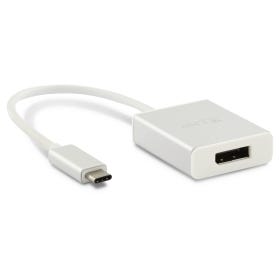 LMP USB-C to DisplayPort adapter, USB 3.1 (m) to DisplayPort (f), aluminum, silver
