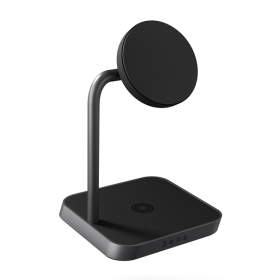 2 in 1 Magnetic Wireless Charger  1x 15W Fast Charge, 1x 5W  inkl. LadegerÃ¤t
