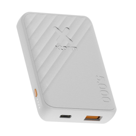 "Powerbank 5'000mAh  12W, 1x USB-C, 1x USB-A  Go2 Series Ash White"