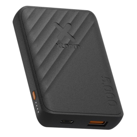 "Powerbank 5'000mAh  12W, 1x USB-C, 1x USB-A  Go2 Series Charcoal Black"