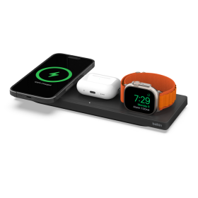 Belkin Boost Charge Pro 3-in-1 Wireless Charging Pad with MagSafe - black