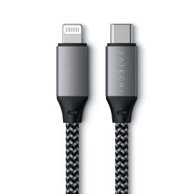 Satechi câble USB-C vers Lightning, certifié MFI (Charge & Sync) en câble tressé, résistant à la déchirure, ne s'emmêle pas, 1.8m