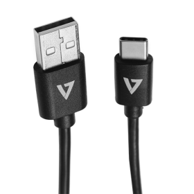 V7 USB2 A TO USB-C CABLE 1M BLACK