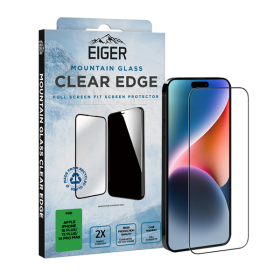Apple iPhone 16 Plus / 15 Plus / 14 Pro Max  Display-Glas Full Screen Fit  Eiger Mountain Glass Clear Edge