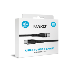 "fÌ_r alle GerÌ_te mit USB-C  USB-C 2.0 beidseitig, 2.0m 60W  mit Nylon ummantelt, schwarz"