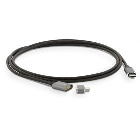 LMP Magnetic Safety Adapter USB-C (f) to USB-C (m) for USB-C charging cable, up to 100W, space gray