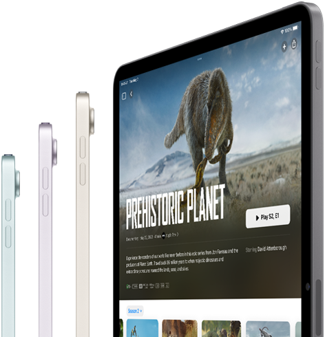 Un iPad Air che mostra un video in streaming su una connessione wireless ultraveloce