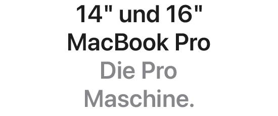 MacBook Pro 14 inch and 16 inch