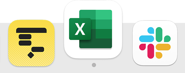 Excel. Zoom. Slack.