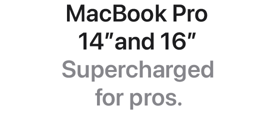 MacBook Pro 14 inch and 16 inch