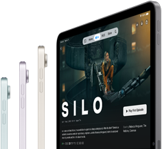 Un iPad Air che mostra un video in streaming su una connessione wireless ultraveloce