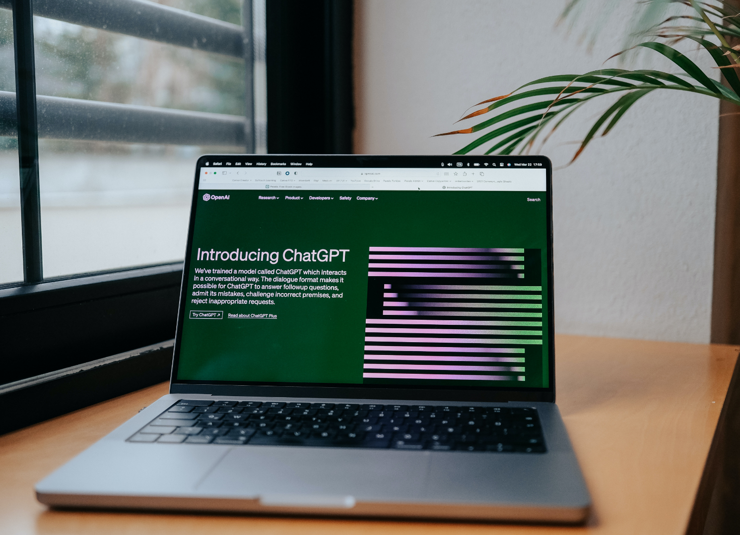 L'application d'intelligence artificielle chatgpt sur MacBook