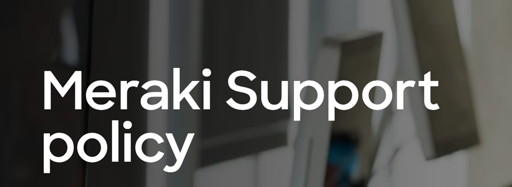 Cisco Meraki support privacy policy