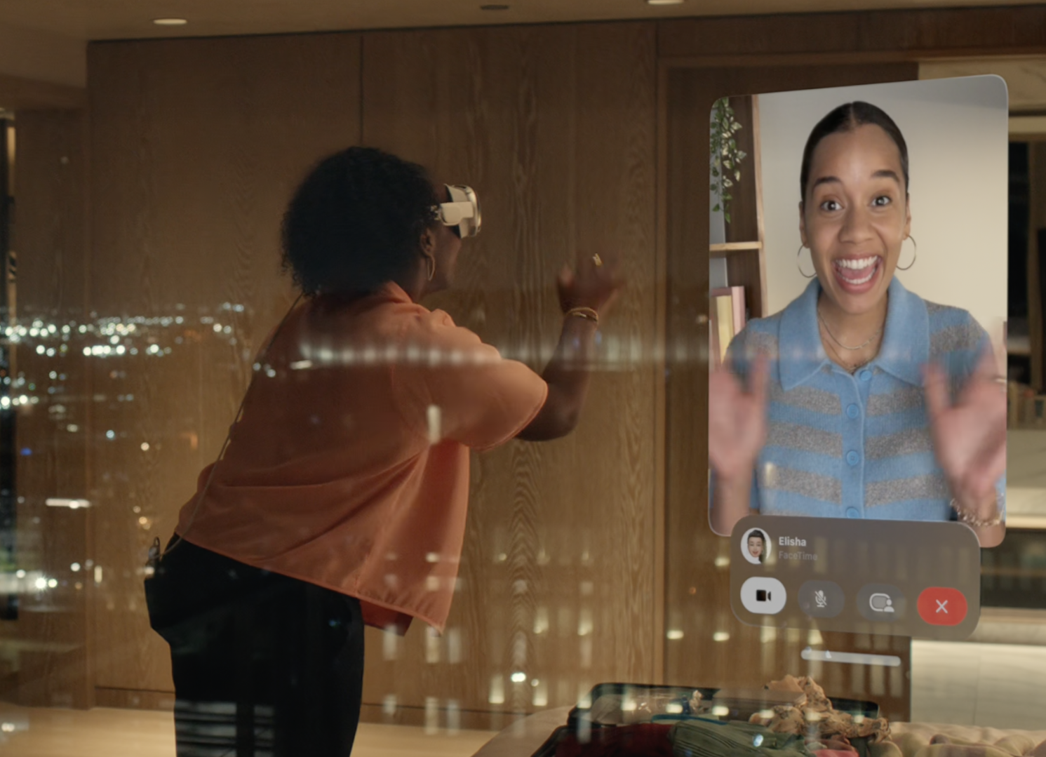 Appel FaceTime depuis l'Apple Vision Pro